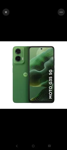Celular MotoG 35 verde em perfeito estado com carregador nota fiscal documento cor verde..