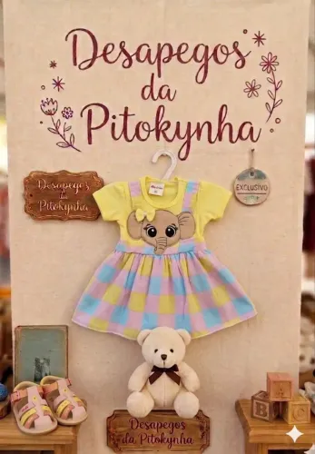 Vestido junino xadrez M bebê 