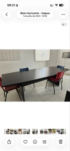 Mesa grande preta resistente para escritorio ou mesa de jantar