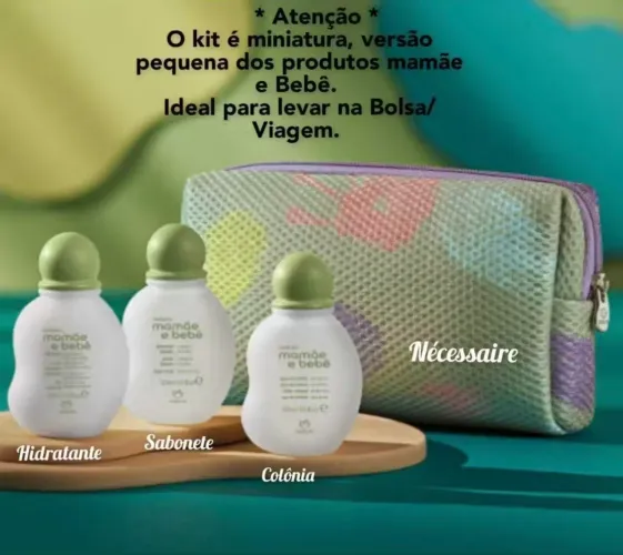 Kit mamãe bebê miniatura