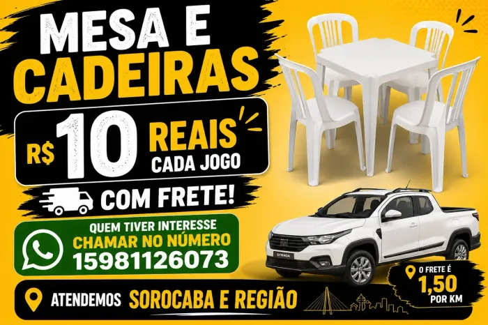 ? ALUGUEL DE MESAS E CADEIRAS ?