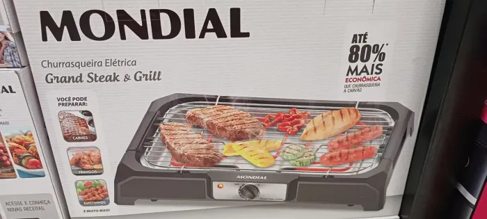 Churrasqueira elétrica mondial 127v.nova na caixa