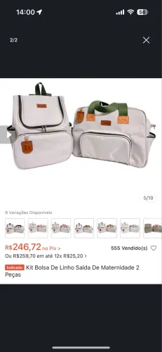 kit bolsa maternidade 