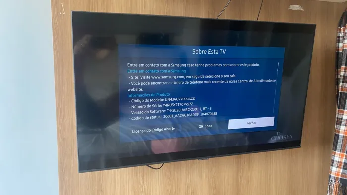 Smart TV Samsung 43" Crystal 4K (UN43AU7700G) - Estado de Nova
