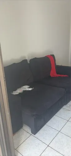 Sofá veludo preto