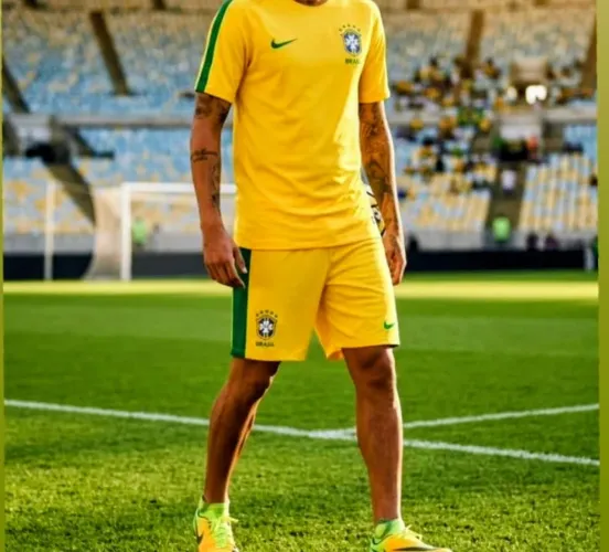 Conjunto blusa e short do Brasil
