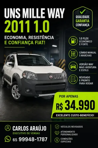 Fiat Uno Mille 1.0 Fire/ F.flex/ Economy 4P 2012