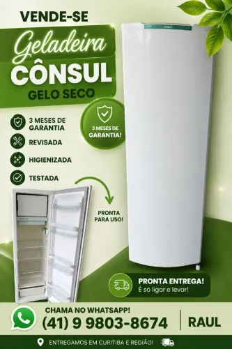 Vende-se geladeira Consul gelo seco com 3 meses de garantia