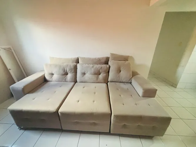 Sofá Modular Bege 2,80m - Ótimo Estado -