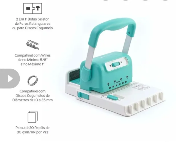 Encadernadora mini 2 em 1
