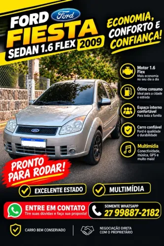 Ford Fiesta Sed. 1.6 8V Flex 4P 2009