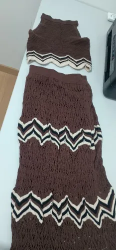 Conjunto modal tricô. Tamanho único