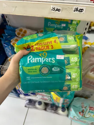 Pack de lenço umedecido Pampers