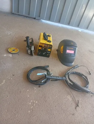Máquina de solda+ lixadeira+ máscara