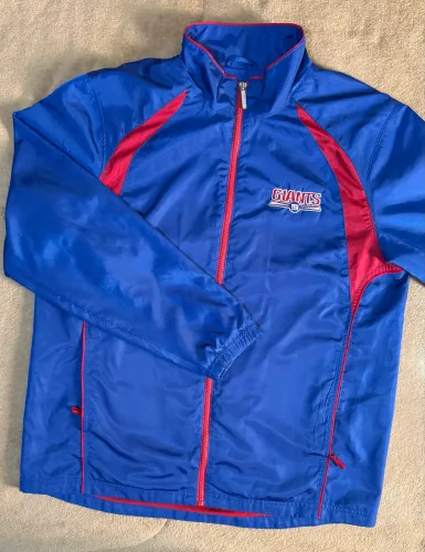 jaqueta corta vento nfl new york giants reebok vintage original