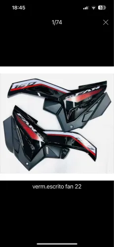 Aba lateral titan 160 nova com adesivo fan nunca usada