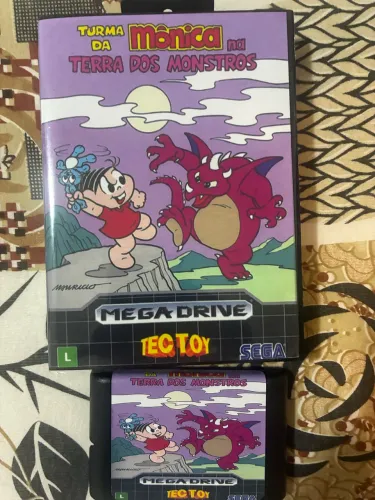 TURMA DA MÔNICA NA TERRA DOS MONSTROS - MEGA DRIVE novo 