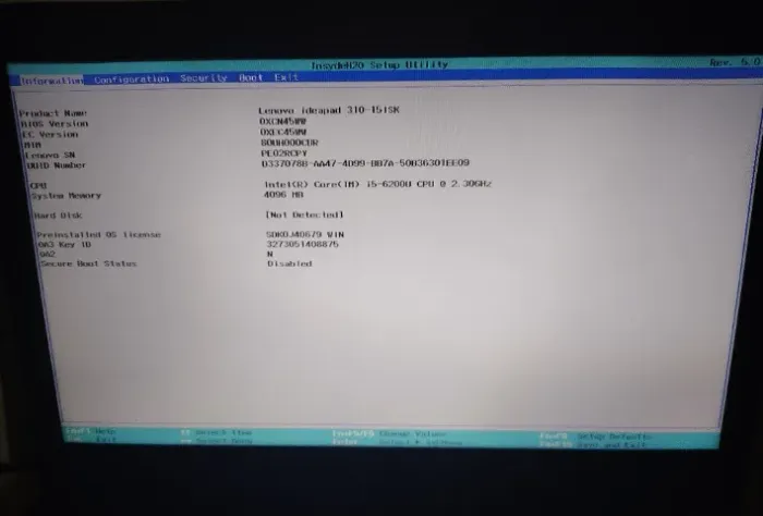 tela original ideapad 310-15isk notebook