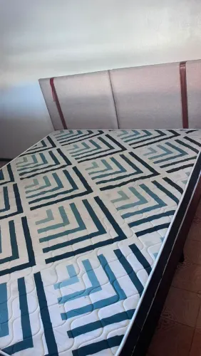 ? Cama Queen Ortobom Completa + Base Box + Cabeceira (Ótimo Estado!)