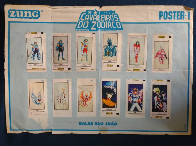 Coleção com 6 posters das balas são João