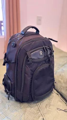 mochila fotografica photopro (lucas lapa) com capa de chuva (grande e prática)