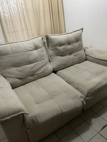 Sofá retrátil e reclinável 3 lugares