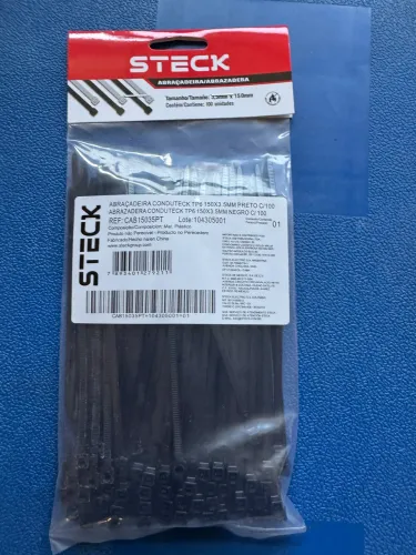 Kit com 10 pacotes Abraçadeira plástico 150mm X 3mm ( Enforca gato) 