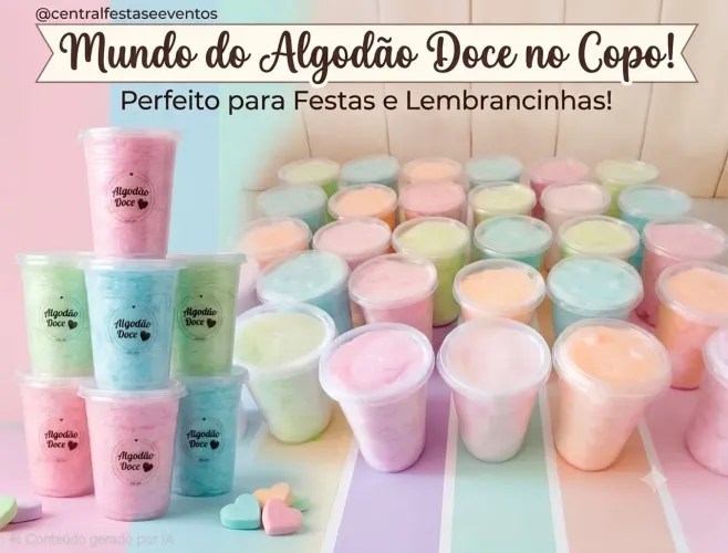 Copo de algodao doce
