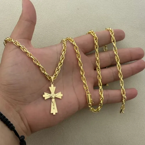 Corrente banhado a ouro kit