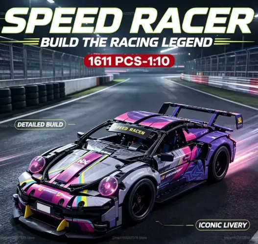 Blocos de montar carro cyberpunk 1611 pcs