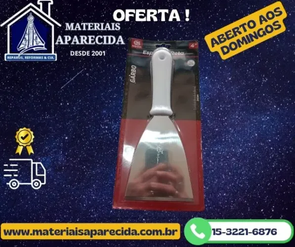 Espatula Reta Inox Garbo 4 SQ
