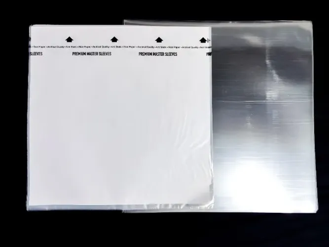 5 protetores internos antiestáticos papel arroz + 5 protetores externos gatefold 32,5x32,5