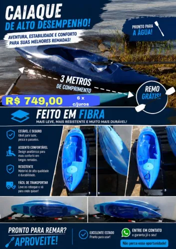 Caiaque de fibra 
