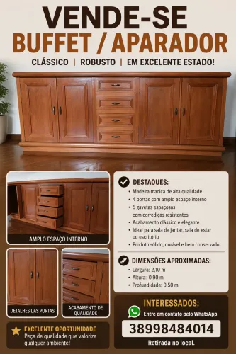 Vendo um aparador clássico super conservado