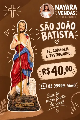 Imagem São joão batista - 8 cm