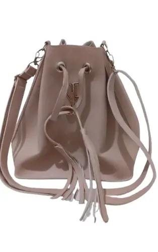 Bolsa Saquinho SF rosa nude com bolso !