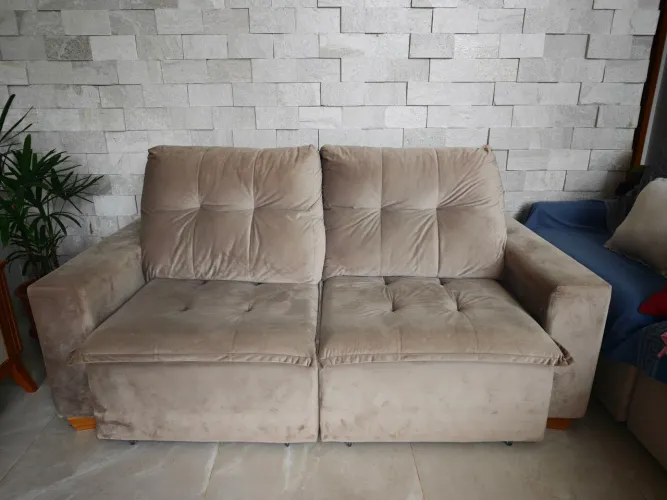 Sofa retratil e inclinavel suede