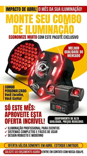 Locação Jogos de luz monte seu combo de iluminação profissional