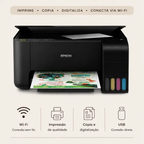 Impressora Epson EcoTank Multifuncional L3250