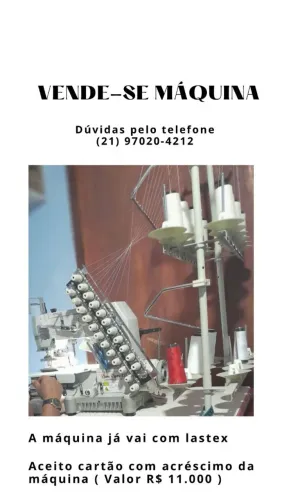 Máquina de lastex 12 agulhas, nova, pouco usada
