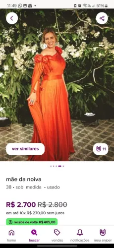Vestido festa mãe de noiva