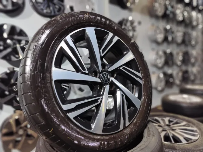 Rodas aro 17" Originais Vw 5x100+ Pneus 205/55 R17" Goodyear- Aceito Cartão 