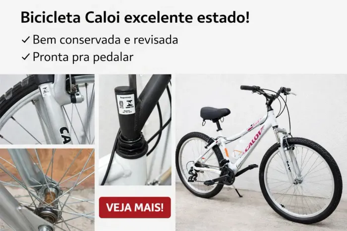 Bicicleta 21marchas Caloi semi nova