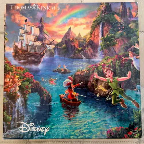 Quebra cabeça Thomás Kinkade Peter Pan Disney 750 peças completo
