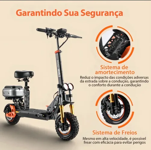 Honeywhale H3 Patinete Eletrico Adulto, 1000w-60km-55km/h-15ah-120kg