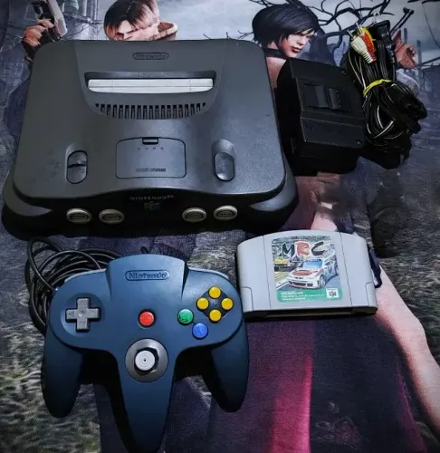Nintendo 64, completo, controle original e um cartucho
