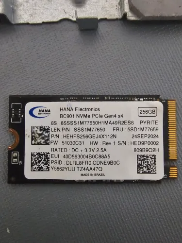 Mvme m2 256gb 4°geração 