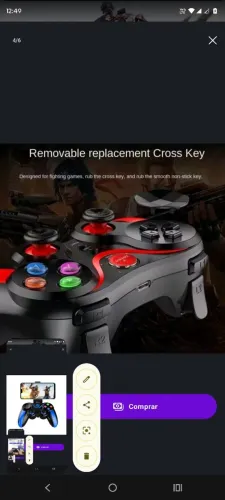 Controle para celular com Bluetooth