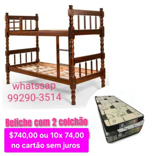 Beliche com 2 colchão novo # 10x sem juros no cartão