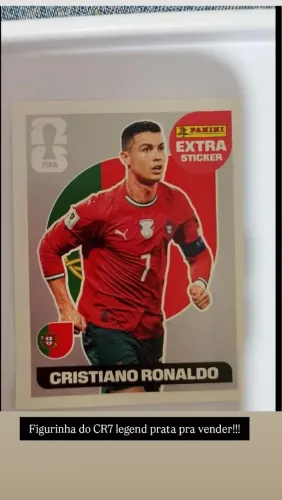Figurinha legend prata CR7